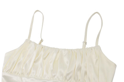 Sexy Corset Top Ruffles Super Mini Skirt Matching Sets for Women Ruched Tops Dress Outfit Summer Female Clothing Pink Apricot