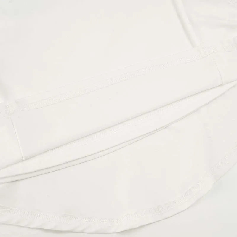 Elegant Irregular Midi Plated Skirt Women's High Waist Slim Pleated Skirts Y2K Female Clothing White Fashion Summer Autumn 2026
