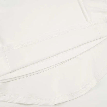 Elegant Irregular Midi Plated Skirt Women's High Waist Slim Pleated Skirts Y2K Female Clothing White Fashion Summer Autumn 2026