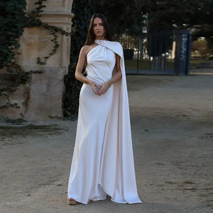 Satin Ribbon Long Dresses Women's Backless Casual Silk Dress Evening Wedding Guest Blue Green Black Yellow Red Pink Summer Prom