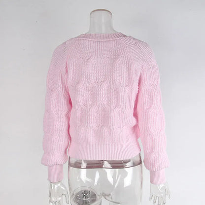 Women's Knitted Bow Cardigan Elegant Long Sleeve Tops Sweater Knitwears Top Female Clothing Fall Autumn Pink White Blue Purple