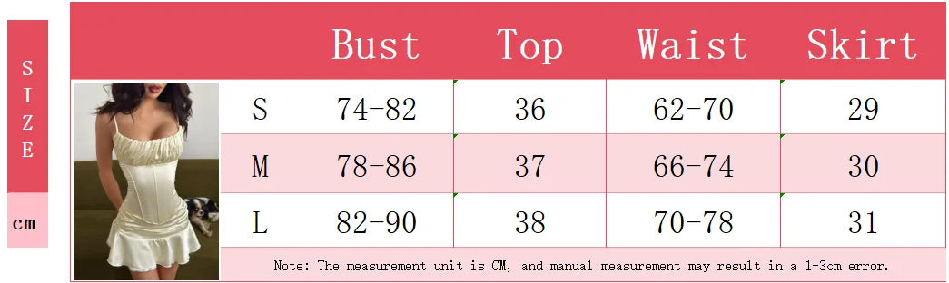 Sexy Corset Top Ruffles Super Mini Skirt Matching Sets for Women Ruched Tops Dress Outfit Summer Female Clothing Pink Apricot