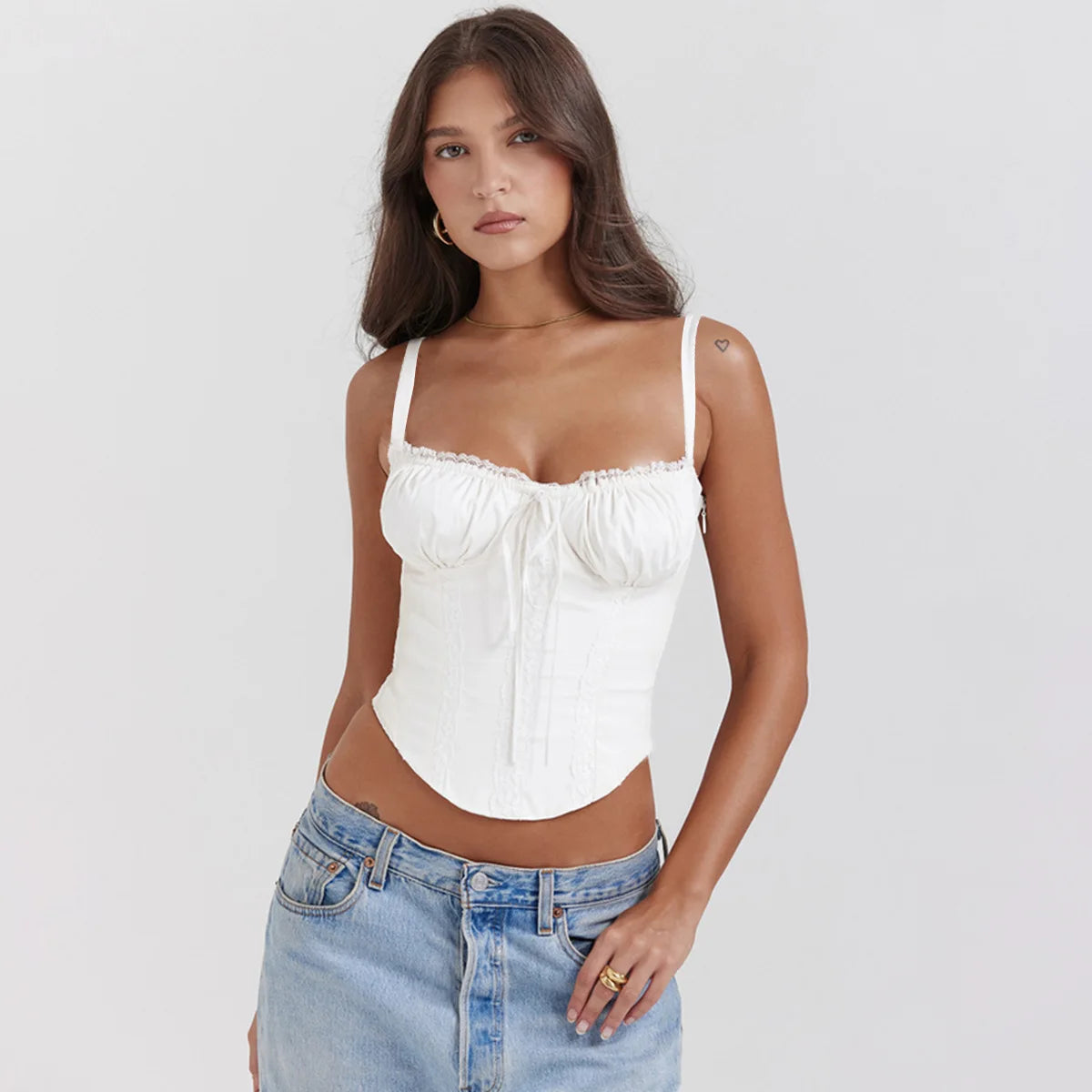 Sexy Lace Floral Corset Short Dress Elegant Women's White Yellow Sundress Female Mini Casual Sun Dresses Summer White Red Blue