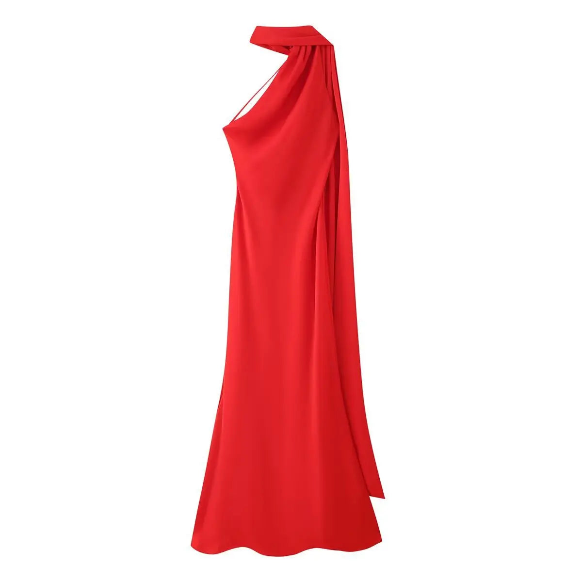 Satin Ribbon Long Dresses Women's Backless Casual Silk Dress Evening Wedding Guest Blue Green Black Yellow Red Pink Summer Prom