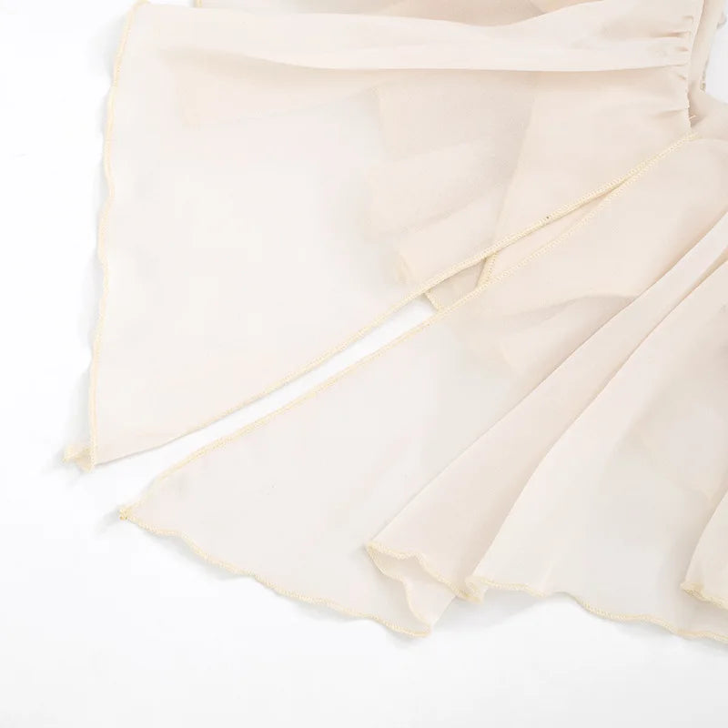 Sexy Ruffled Two Piece Set Women V Neck Tank Top Mini Skirt Matching Sets Female Clothing Club Party Dress Outfits Summer 2026