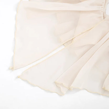 Sexy Ruffled Two Piece Set Women V Neck Tank Top Mini Skirt Matching Sets Female Clothing Club Party Dress Outfits Summer 2026