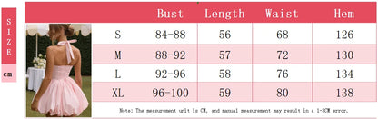 Elegant Polka Dot Corset Halter Mini Dress Women Puff Hem Short Dresses Summer Evening Party Birthday Wedding Guest Pink Black
