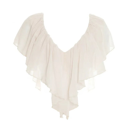 Sexy Ruffled Two Piece Set Women V Neck Tank Top Mini Skirt Matching Sets Female Clothing Club Party Dress Outfits Summer 2026