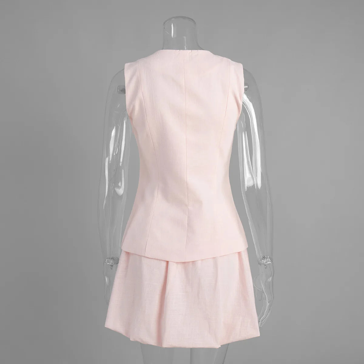 White Vest Bud Short Skirts Sets Women's Sleeveless Top Mini Skirt Matching Set Suit Summer Wear Office Lady Birthday 2026 New