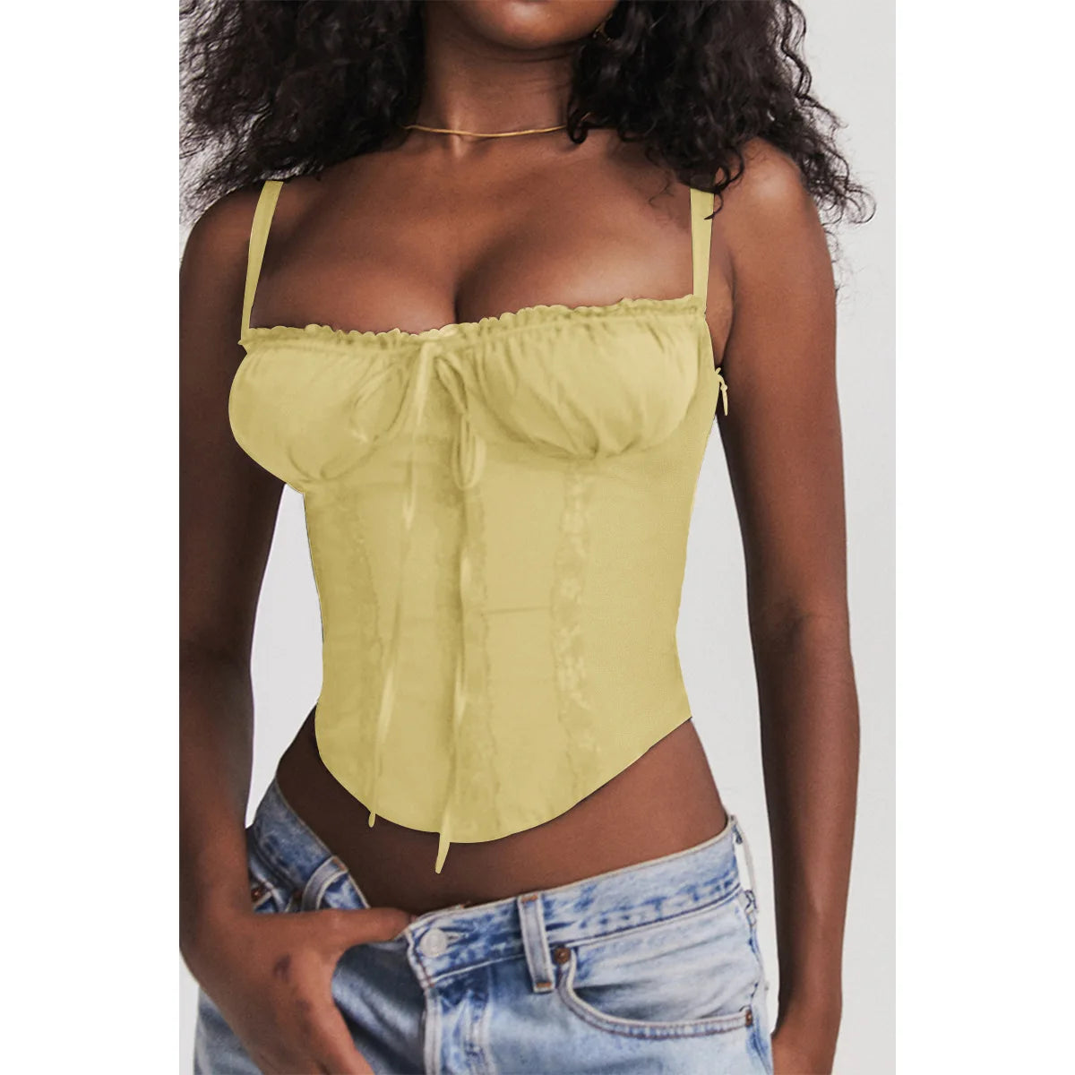 Elegant Summer Strapless T-shirts Corset Lace Tops Women Bandage T Shirt Y2K Chic Female Crop Top Black Red Blue White Yellow