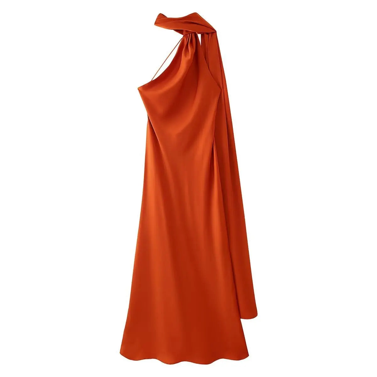 Satin Ribbon Long Dresses Women's Backless Casual Silk Dress Evening Wedding Guest Blue Green Black Yellow Red Pink Summer Prom