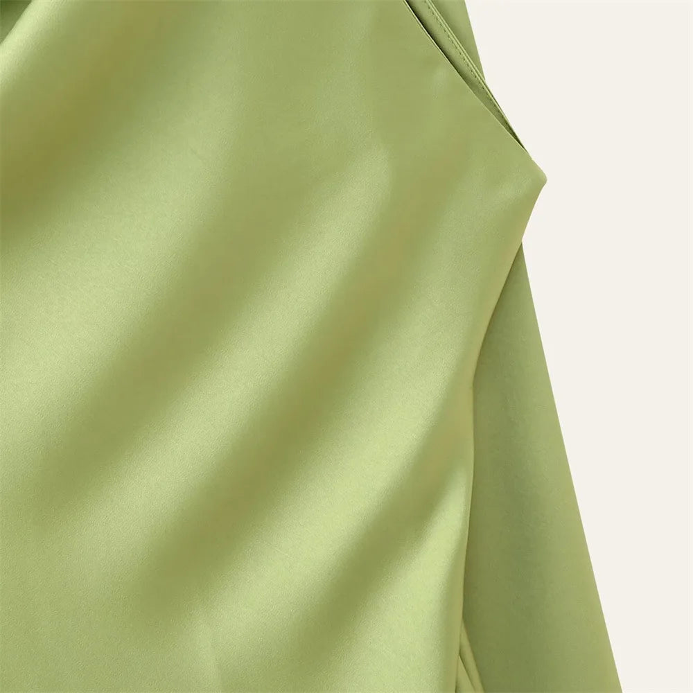 Satin Ribbon Long Dresses Women's Backless Casual Silk Dress Evening Wedding Guest Blue Green Black Yellow Red Pink Summer Prom