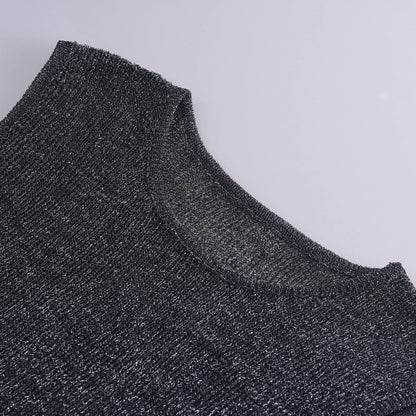 Women Sexy Mesh Sheer Glitter Sleeveless Tank Summer Shiny Cover Ups Y2K Cropped Tops See Through Mini Vest Streetwear Tops 2024